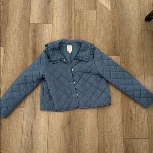 LC Lauren Conrad Quilted Jacket in Soft Blue